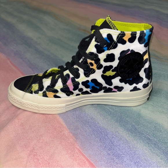 Converse Velvet Rainbow Leopard Chuck Taylor 70 High Top Sneakers size 7.5 - Picture 5 of 10